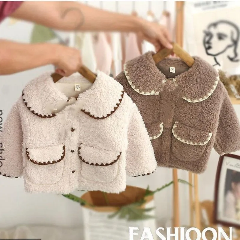 Baby Girls' Western-Style Lamb Wool Jacket Thick Warm Coat for Autumn Winter New Style Children's Outerwear
Baby Girls' Western-Style Lamb Wool Jacket Thick Warm Coat for Autumn Winter New Style Children's Outerwear