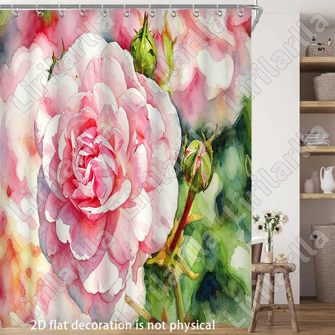 Elegant Peony Floral Watercolor Shower Curtain Waterproof Polyester Bathroom Decor Liner Home Bathroom Curtain
Elegant Peony Floral Watercolor Shower Curtain Waterproof Polyester Bathroom Decor Liner Home Bathroom Curtain