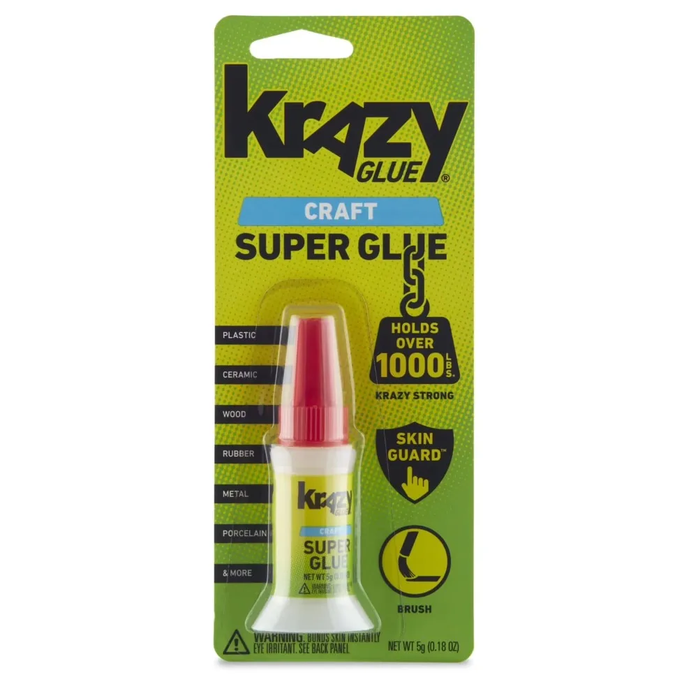 Super Glue Liquid with Brush Tip for Craft Projects, 5g, 1 Piece
Super Glue Liquid with Brush Tip for Craft Projects, 5g, 1 Piece