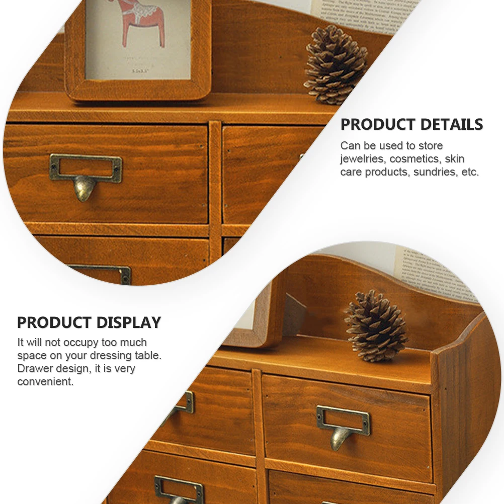 Wooden Storage Box for Skin Care Products Jewelries Cosmetics Retro Style Drawer Type Boxes Desktop ganizer Durable Small Size
Wooden Storage Box for Skin Care Products Jewelries Cosmetics Retro Style Drawer Type Boxes Desktop ganizer Durable Small Size