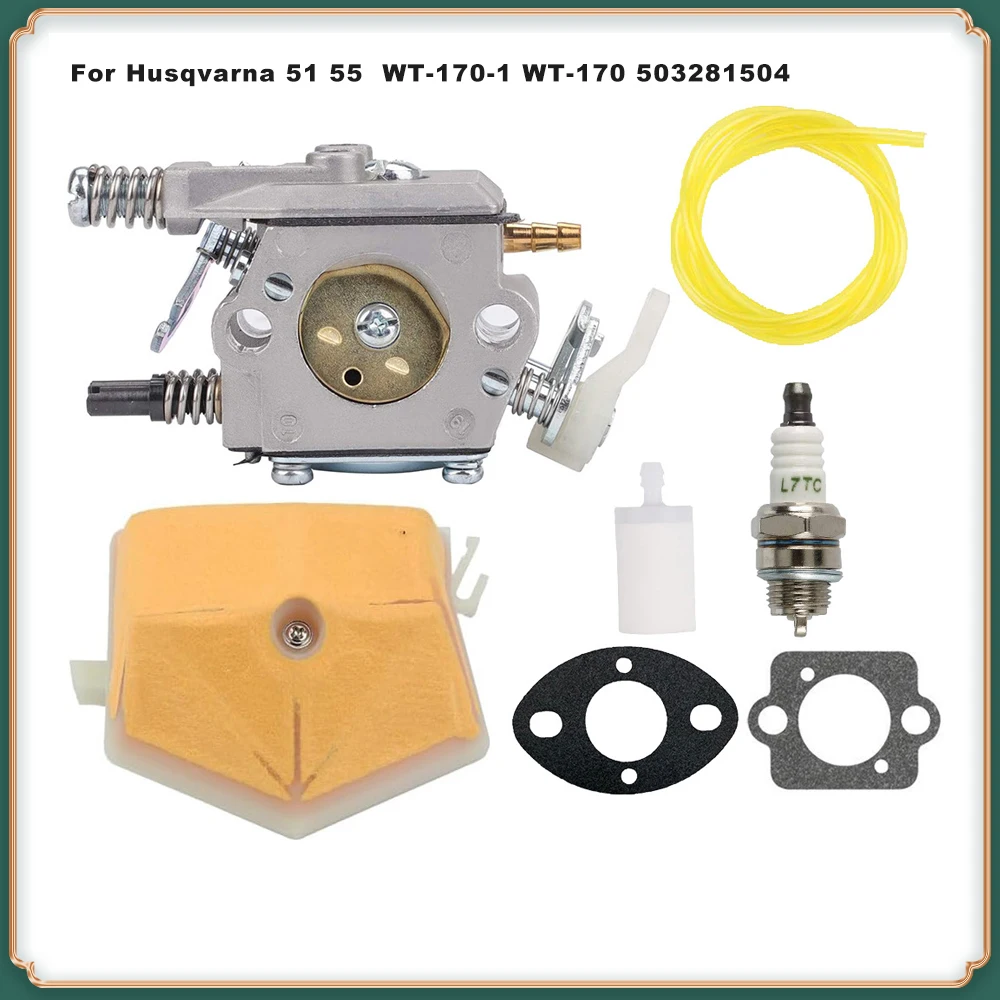 503281504 Replacement Carburetor Kit Walbro WT-170-1 / WT-170 for Husqvarna 51 & 55 Chainsaw
503281504 Replacement Carburetor Kit Walbro WT-170-1 / WT-170 for Husqvarna 51 & 55 Chainsaw