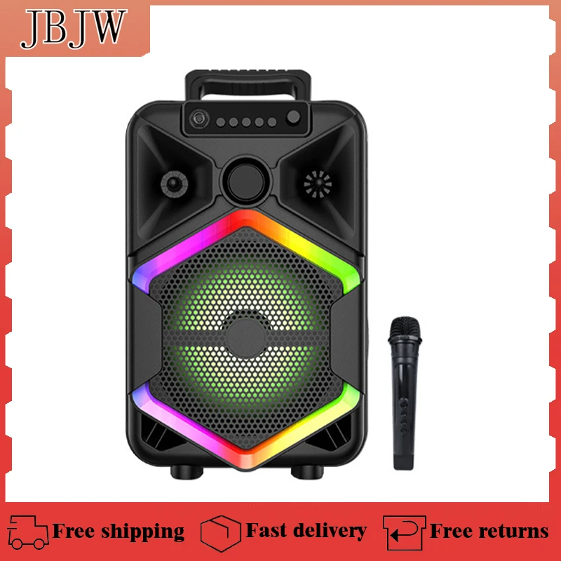JBJW Karaoke Bluetooth Speaker 8-inch Dynamics RGB Lights TWS HIFI Heavy Bass Wireless Microphone Subwoofer for Home Outdoor
JBJW Karaoke Bluetooth Speaker 8-inch Dynamics RGB Lights TWS HIFI Heavy Bass Wireless Microphone Subwoofer for Home Outdoor