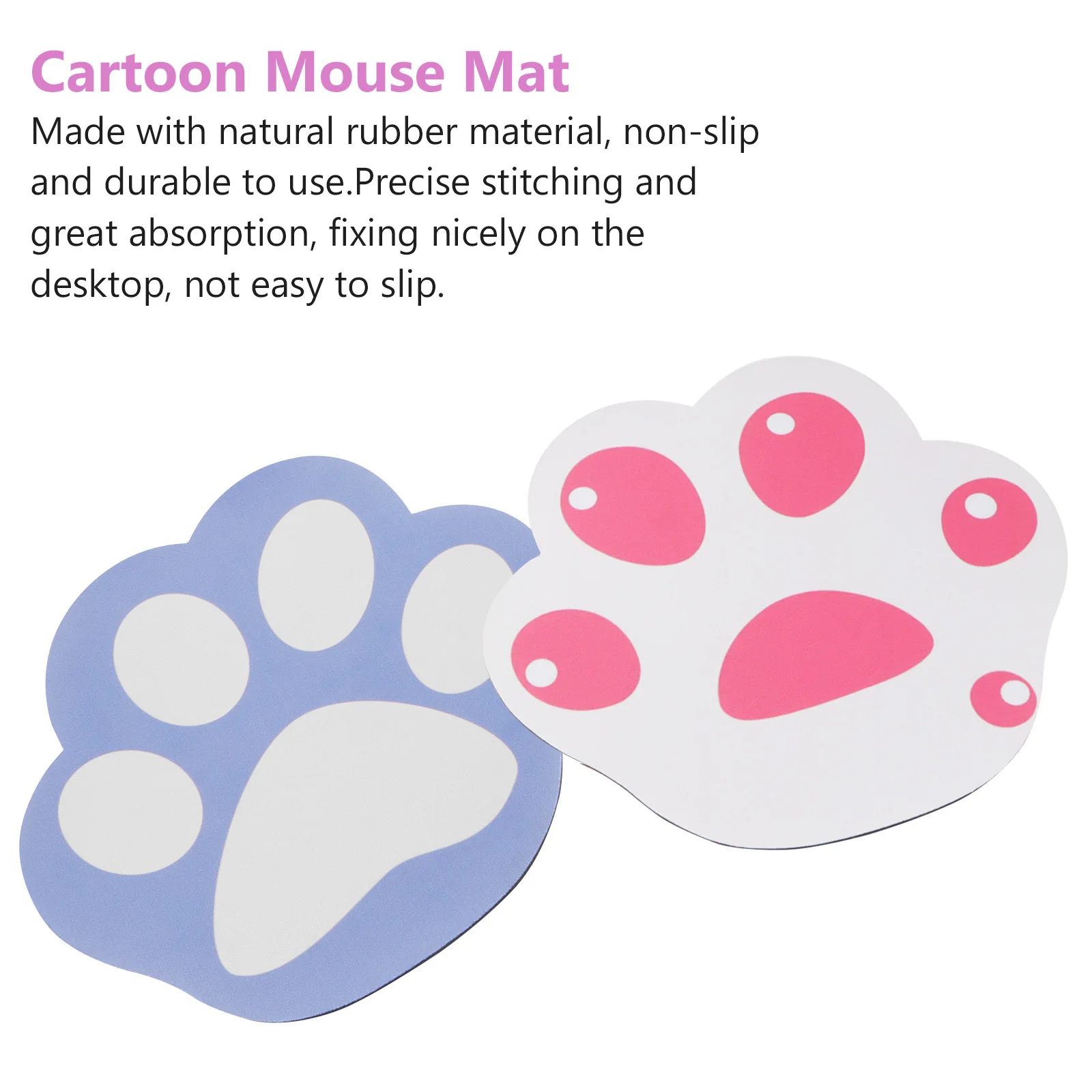 2Pcs Cartoon Mousepads with Cat Claw Pattern Material Lightweight Portable Mouse Cushions for Coffee Shop Daily Use
2Pcs Cartoon Mousepads with Cat Claw Pattern Material Lightweight Portable Mouse Cushions for Coffee Shop Daily Use