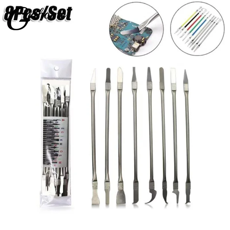 8pcs CPU IC Glue Remover Phone Repair Tool Chip Repair Thin Blades Pry Opening Repair Hand Tools For Mobile Phone Computer
8pcs CPU IC Glue Remover Phone Repair Tool Chip Repair Thin Blades Pry Opening Repair Hand Tools For Mobile Phone Computer
