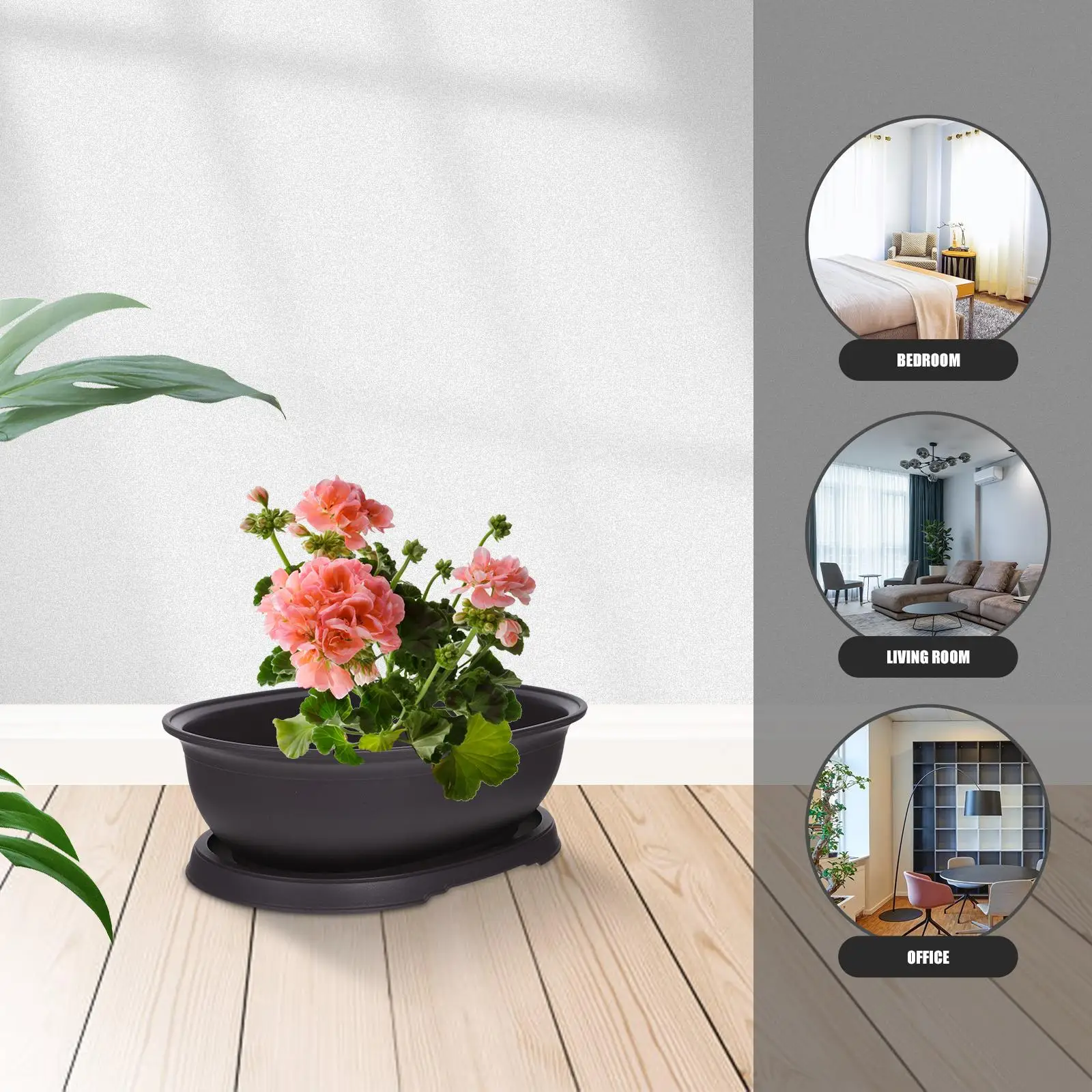 Oval Plant Pot Flower Planter Succulent with Saucer Plastic Pots Automatic Garden
Oval Plant Pot Flower Planter Succulent with Saucer Plastic Pots Automatic Garden