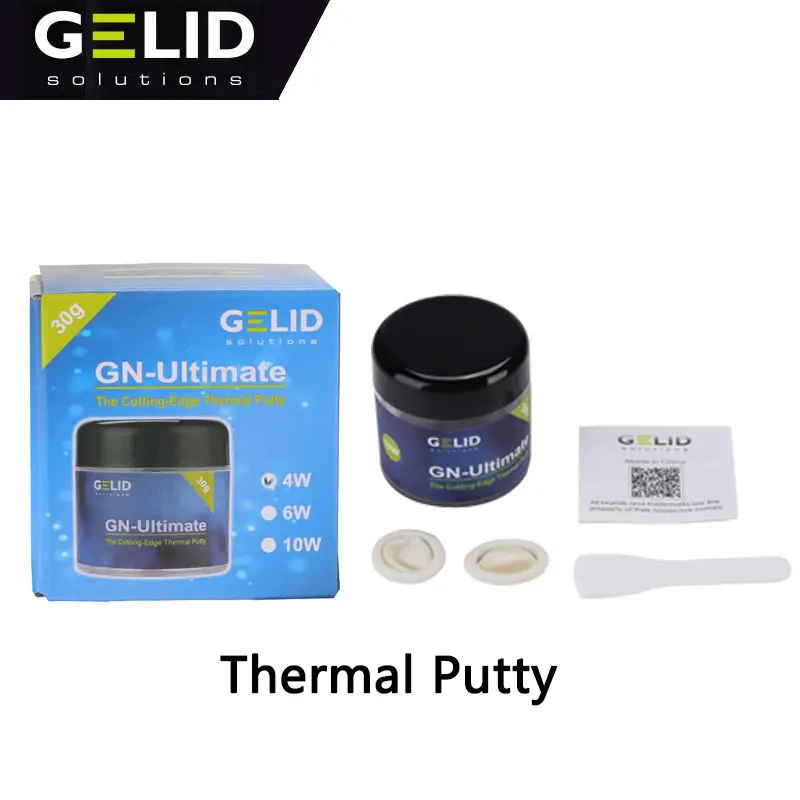 GELID GN-Ultimate 30/50g Thermal Putty,4W/6W/10W The Cutting-Edge Thermal Putty,Non-Electrical Conductive Non-Curing&No Bleeding
GELID GN-Ultimate 30/50g Thermal Putty,4W/6W/10W The Cutting-Edge Thermal Putty,Non-Electrical Conductive Non-Curing&No Bleeding