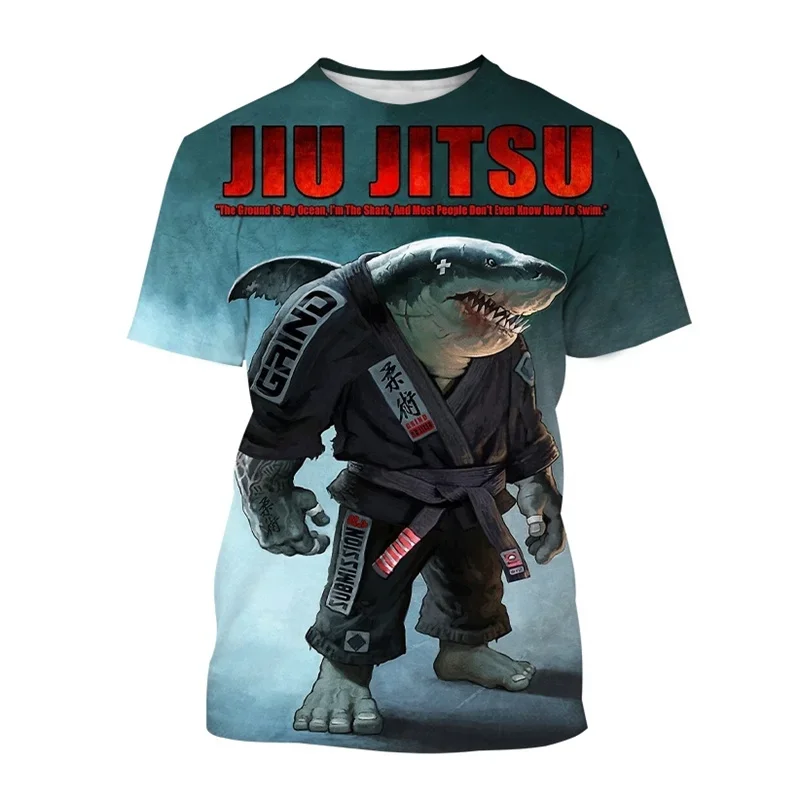 Brazilian Jiu-jitsu fashion short-sleeved T-shirts, men's animal T-shirts, Jiu-jitsu enthusiasts' streetwear, sports T-shirts 
Brazilian Jiu-jitsu fashion short-sleeved T-shirts, men's animal T-shirts, Jiu-jitsu enthusiasts' streetwear, sports T-shirts