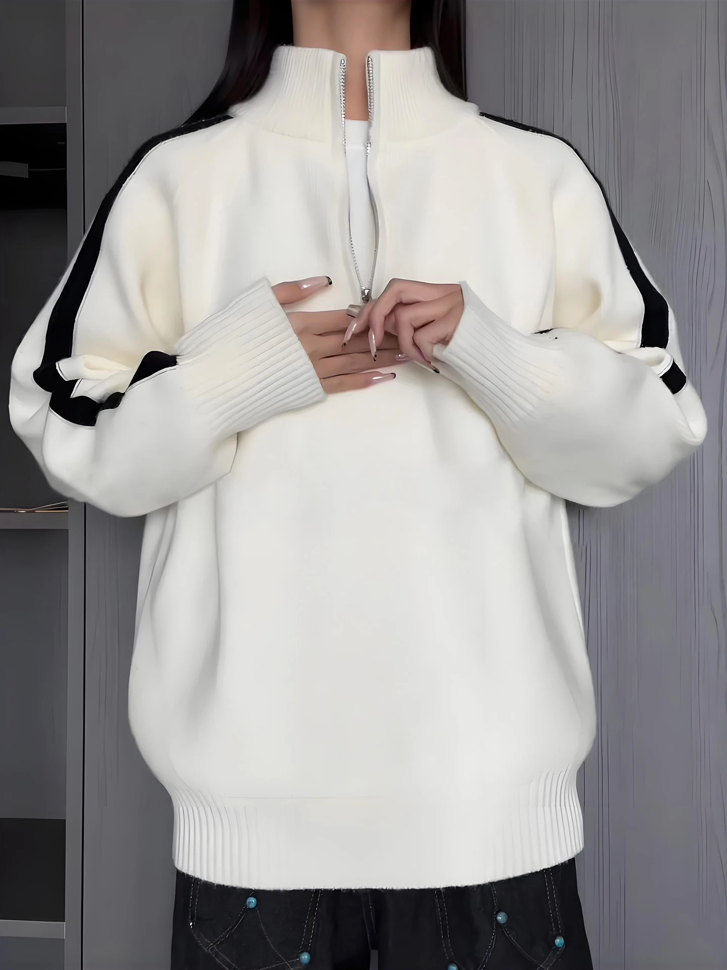 Men's High Collar Fce Lined Knitwear f Zip Soft Cozy American Sle Stand Collar Jaet Winter Inner Wear Casual Outerwear
Men's High Collar Fce Lined Knitwear f Zip Soft Cozy American Sle Stand Collar Jaet Winter Inner Wear Casual Outerwear