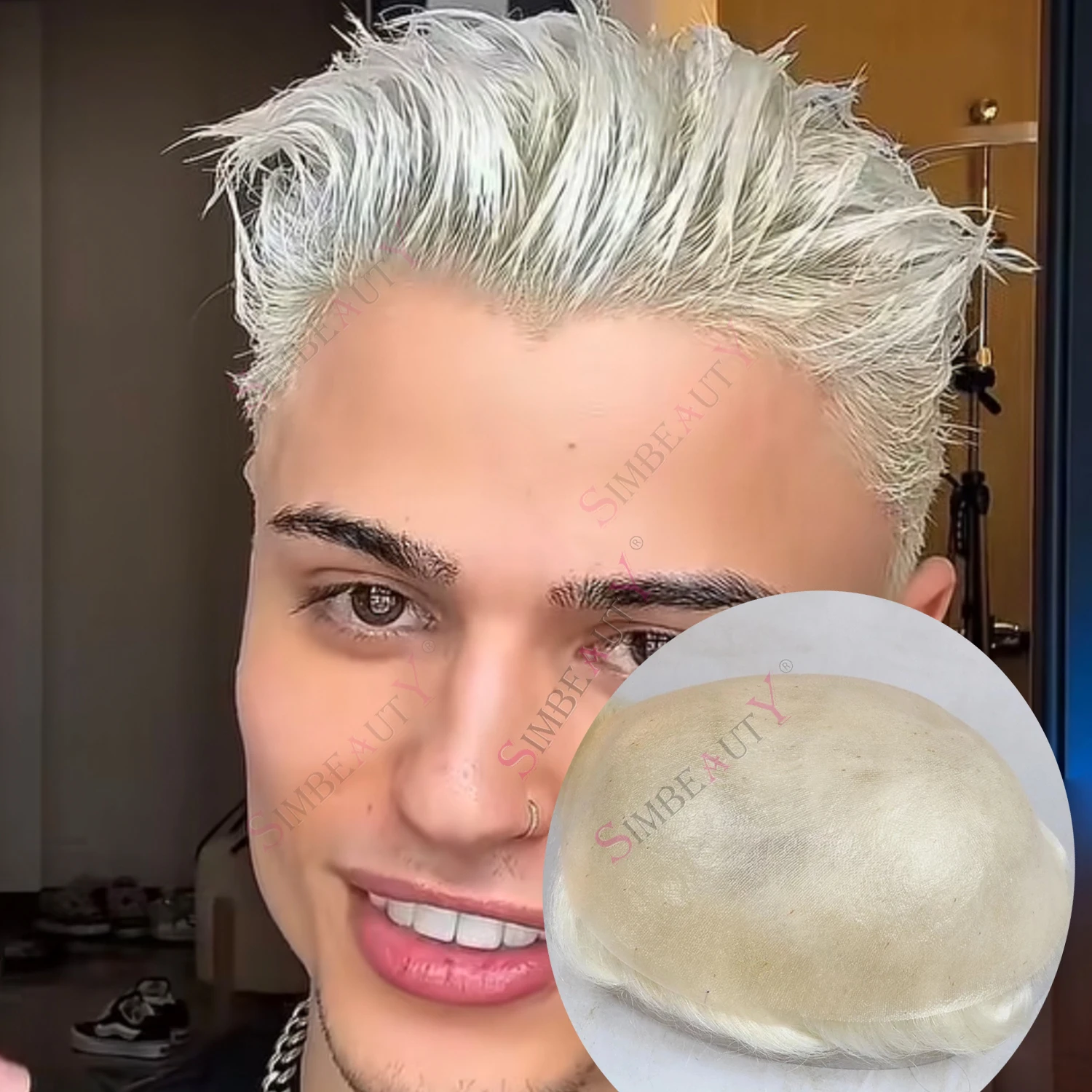 Невидимая линия волос 0,04 мм, супер тонкая кожа, мужской парик, легкий, плотность 80%, полная Vloop 60r # Блондинка 540 # Серый 100% человеческие волосы Prosth
Невидимая линия волос 0,04 мм, супер тонкая кожа, мужской парик, легкий, плотность 80%, полная Vloop 60r # Блондинка 540 # Серый 100% человеческие волосы Prosth