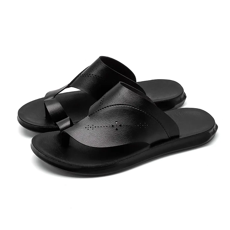 New men's slippers with thickened soft sole for outdoor fashion, beach shoes, sandals, toe covers, plus size
New men's slippers with thickened soft sole for outdoor fashion, beach shoes, sandals, toe covers, plus size