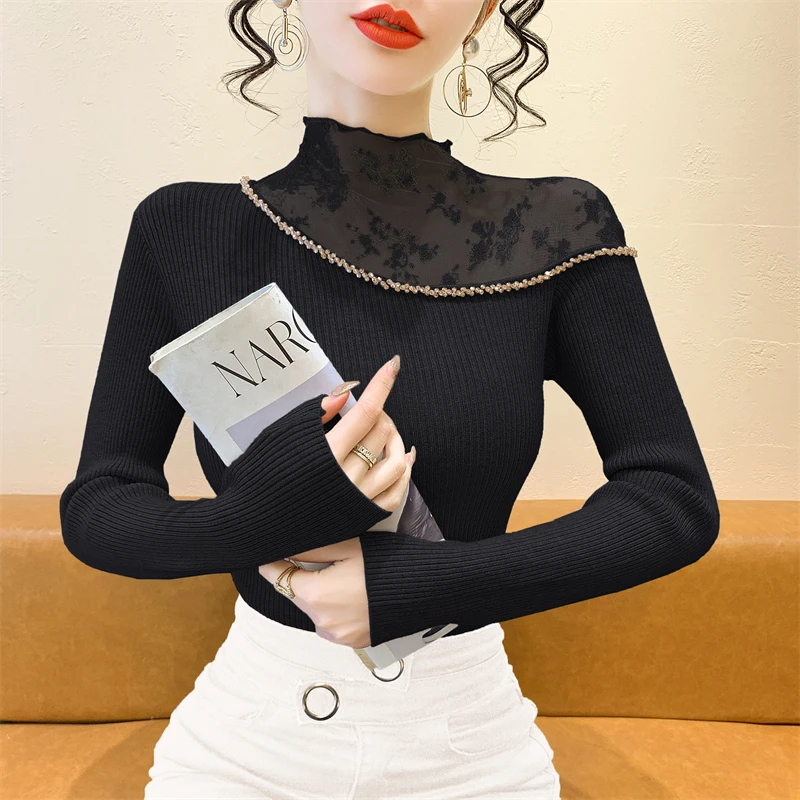 Black,Korean,Style,Knitted,Sweater,Women,Chic,Sexy,Hollow Out,Mock Neck,Patchwork,Lace,Shiny,Beading,Long Sleeve,Tops,New,51502
Black,Korean,Style,Knitted,Sweater,Women,Chic,Sexy,Hollow Out,Mock Neck,Patchwork,Lace,Shiny,Beading,Long Sleeve,Tops,New,51502
