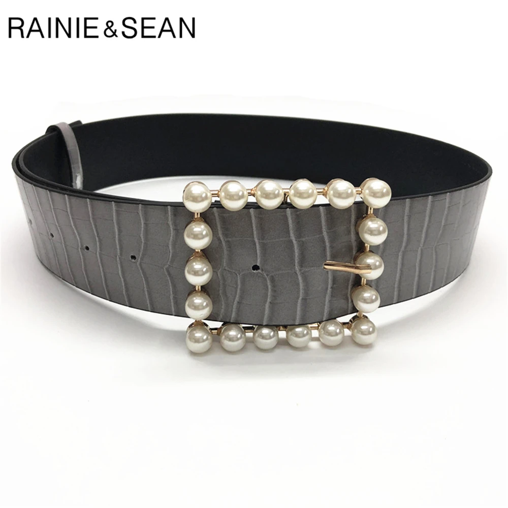 Gray Wide Patent Leather Women Belt Pearl Buckle Fashion Design New Ladies Waist Belt Fashion Brand Womens Leather Belts
Gray Wide Patent Leather Women Belt Pearl Buckle Fashion Design New Ladies Waist Belt Fashion Brand Womens Leather Belts