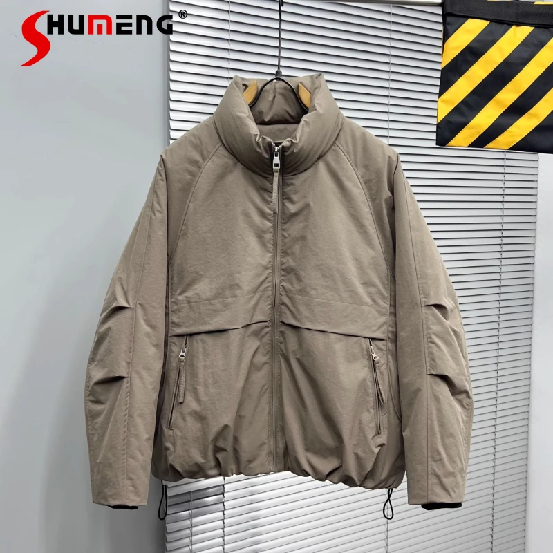 Fashion Splicing Stand Collar Thickened Down Jackets Men 2025 Winter New White Duck Down Warm Simple Coat Loose Cold-Proof Coats
Fashion Splicing Stand Collar Thickened Down Jackets Men 2025 Winter New White Duck Down Warm Simple Coat Loose Cold-Proof Coats