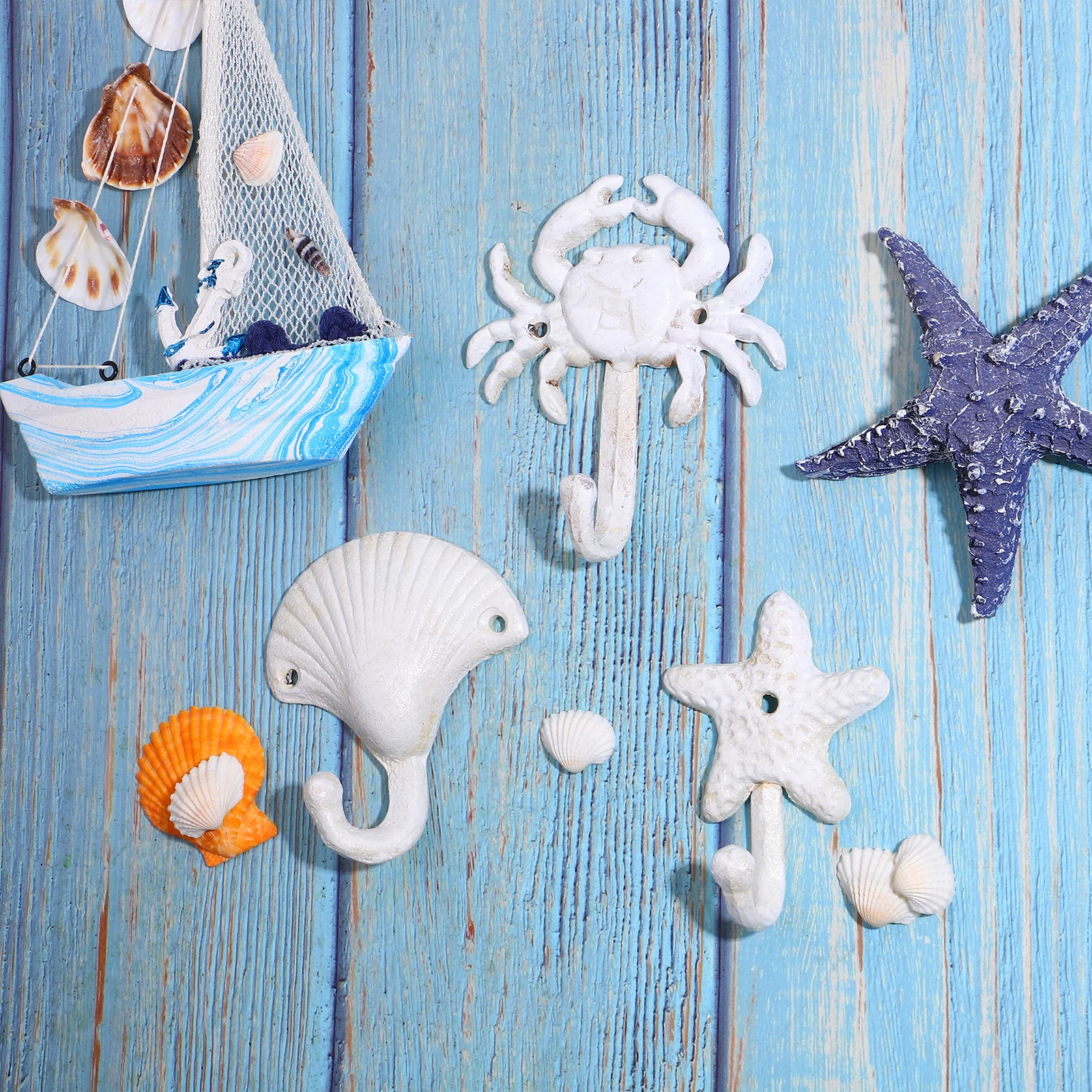 3pcs Iron Wall Hooks Coastal Decor Bathroom Towel Hanger Sea Scallops Wall Mount Accessories
3pcs Iron Wall Hooks Coastal Decor Bathroom Towel Hanger Sea Scallops Wall Mount Accessories