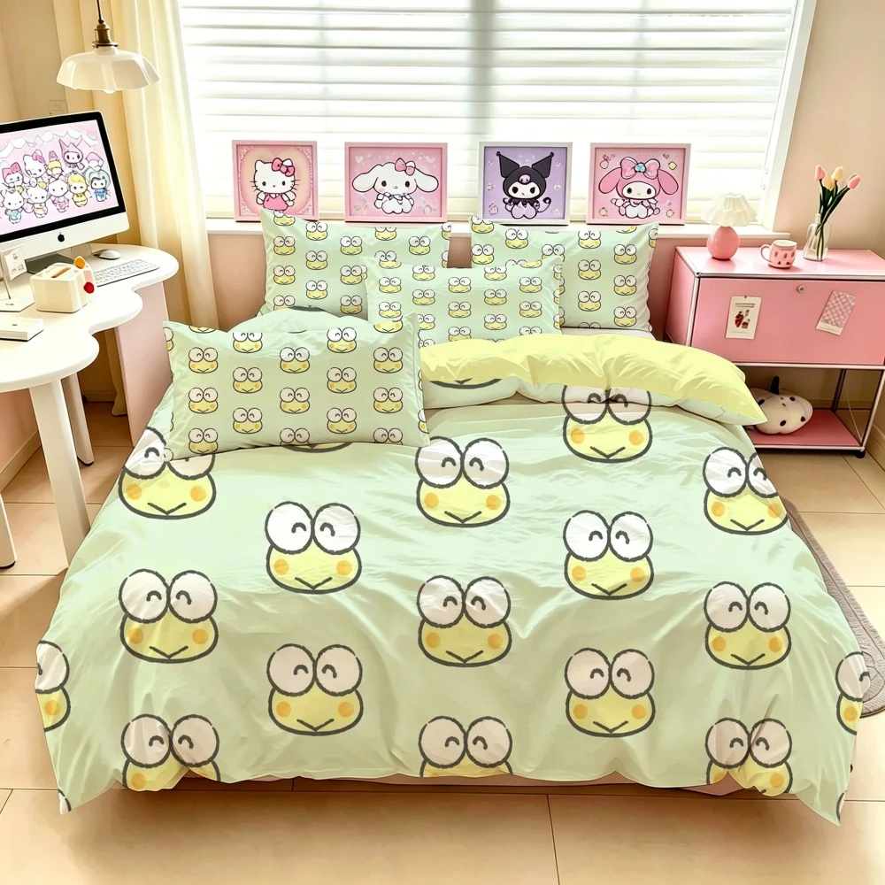 Keroppi Duvet Cover Set with Zipper, 3D Printed Microfiber Bedding for Kids, Soft Cartoon Comforter Cover Single Queen King Size
Keroppi Duvet Cover Set with Zipper, 3D Printed Microfiber Bedding for Kids, Soft Cartoon Comforter Cover Single Queen King Size