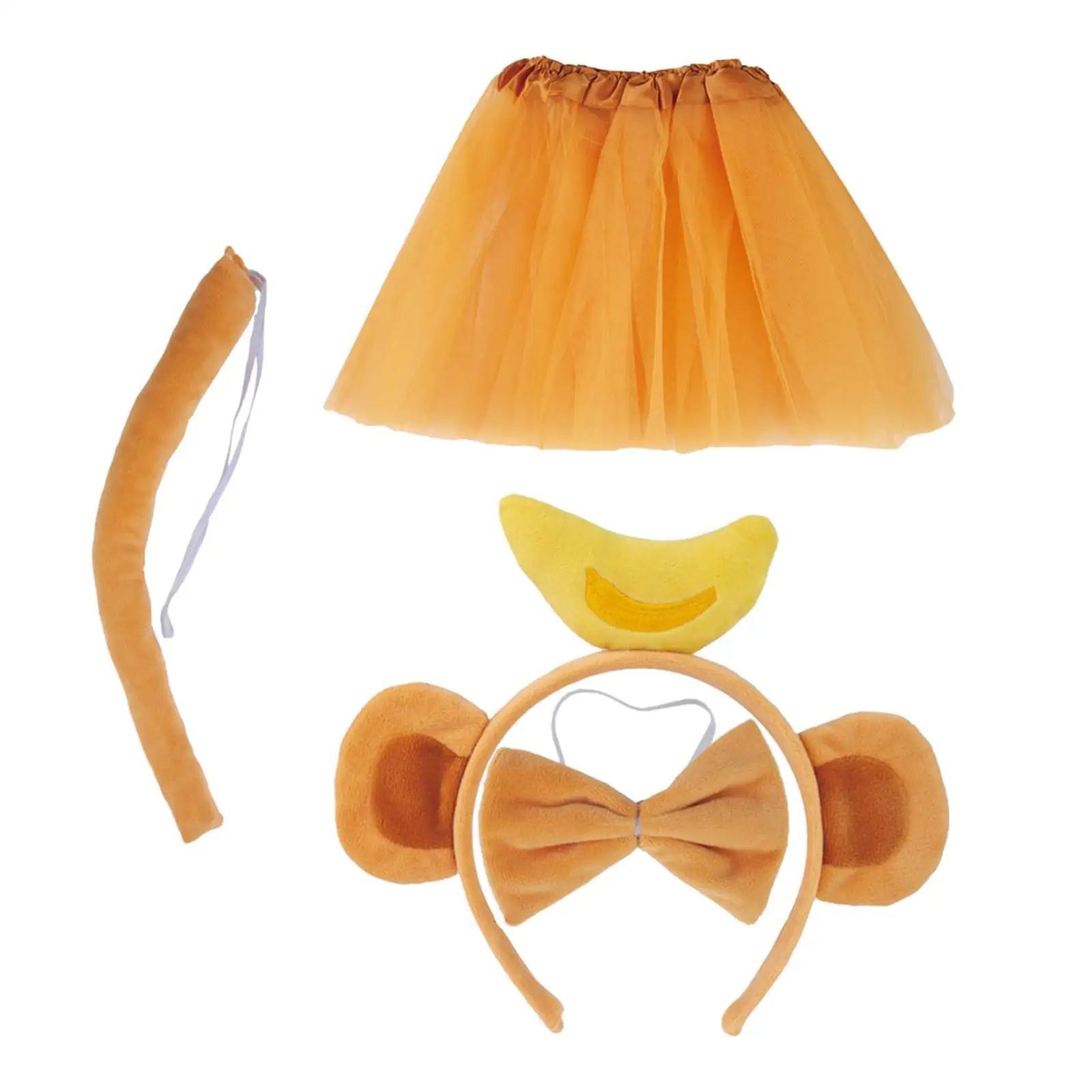 Monkey Ear Headband Bowtie Tutu and Tail Monkey Ears Long Tail Boys Girls Hair Hoop for Halloween Prom Animals Themed Parties
Monkey Ear Headband Bowtie Tutu and Tail Monkey Ears Long Tail Boys Girls Hair Hoop for Halloween Prom Animals Themed Parties