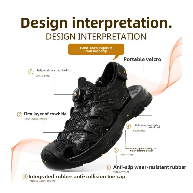 Summer Men Sandals Genuine Leather Mens Casual Shoes Outdoor Men Leather Sandals for Men Beach Shoes Roman mens Shoes
Summer Men Sandals Genuine Leather Mens Casual Shoes Outdoor Men Leather Sandals for Men Beach Shoes Roman mens Shoes