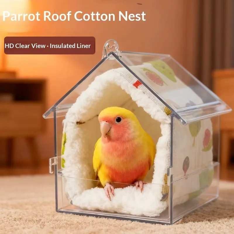 High Quality Transparent Visible Bird House Easy-to-Clean Pull-Out Drawer-Acrylic Roof Feeder for Parrots Cotton Pad Rectangle
High Quality Transparent Visible Bird House Easy-to-Clean Pull-Out Drawer-Acrylic Roof Feeder for Parrots Cotton Pad Rectangle