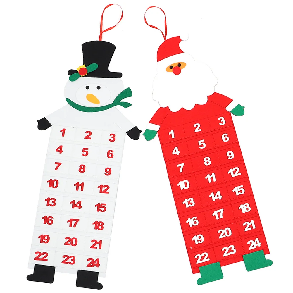 2Pcs Christmas Felt Calendar Red White Hanging Wall Decoration DIY Holiday nament Door Hanger Home Pendant
2Pcs Christmas Felt Calendar Red White Hanging Wall Decoration DIY Holiday nament Door Hanger Home Pendant