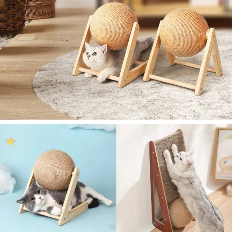 Detachable cat scratching ball toy sisal rope ball board grinding paws toys cats scratcher wear-resistant furniture supplies
Detachable cat scratching ball toy sisal rope ball board grinding paws toys cats scratcher wear-resistant furniture supplies