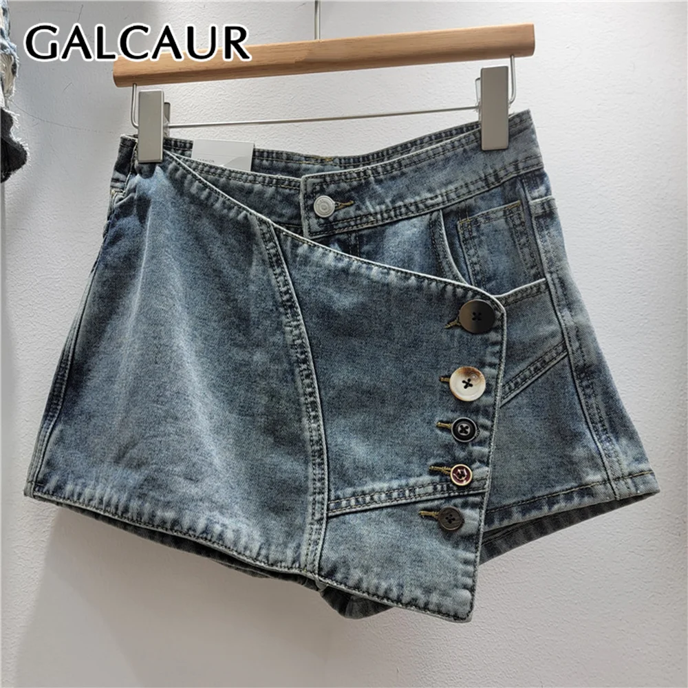GALCAUR Solid Slimming Spliced Pockets High Street Skirt for Women Patchwork Single Buttons Mini Skirts Female Fashion New Style
GALCAUR Solid Slimming Spliced Pockets High Street Skirt for Women Patchwork Single Buttons Mini Skirts Female Fashion New Style