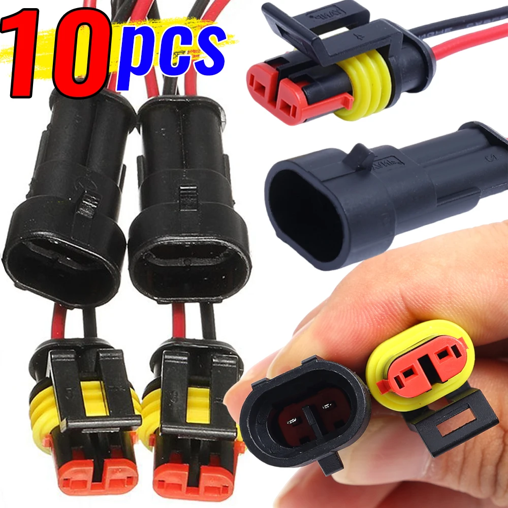 10/5/3/1 Set Car Waterproof Connector 2-pin Auto Motorcycle Scooter Marine Male Female Electrical Connector Plugs with Wire
10/5/3/1 Set Car Waterproof Connector 2-pin Auto Motorcycle Scooter Marine Male Female Electrical Connector Plugs with Wire