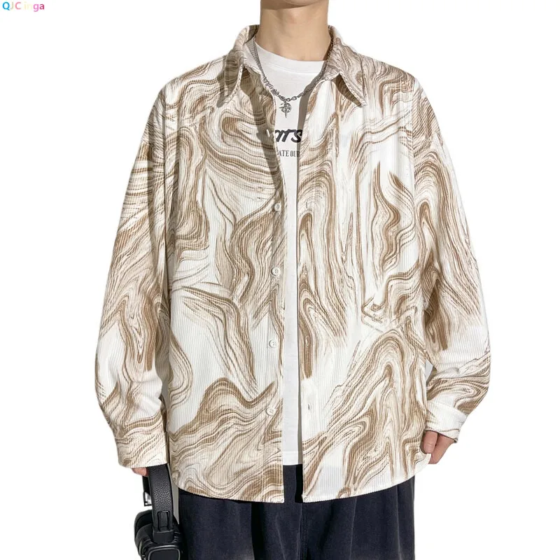 Fashionable Loose Fit Casual Shirt for Men in Khaki Color with Tie-Dye Long Sleeves and Single-Breasted Closure, Size M-5XL
Fashionable Loose Fit Casual Shirt for Men in Khaki Color with Tie-Dye Long Sleeves and Single-Breasted Closure, Size M-5XL