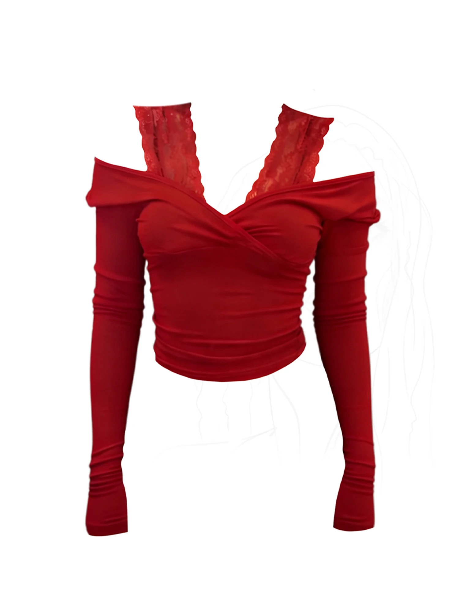 Женская красная рождественская футболка Y2k Gyaru, кружевная лоскутная футболка, топ 2000-х годов, винтажная эстетичная футболка с длинными рукавами и v-образным вырезом, весенняя одежда
Женская красная рождественская футболка Y2k Gyaru, кружевная лоскутная футболка, топ 2000-х годов, винтажная эстетичная футболка с длинными рукавами и v-образным вырезом, весенняя одежда