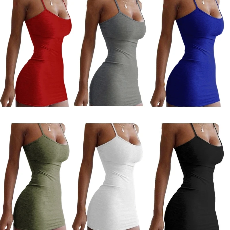 Sexy Women Sling Mini Dress Halter Neck Slim Fit Solid Casual Bodycon Sundress Stretchable for Evening Party Bar Summer
Sexy Women Sling Mini Dress Halter Neck Slim Fit Solid Casual Bodycon Sundress Stretchable for Evening Party Bar Summer