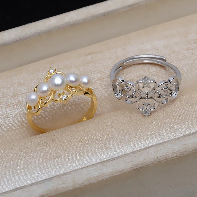 S925 Sterling Silver Adjustable Finger Ring Mountings Base Setting Findings Jewelry Mount Accessories for 3-4mm Pearls 3pcs/lot
S925 Sterling Silver Adjustable Finger Ring Mountings Base Setting Findings Jewelry Mount Accessories for 3-4mm Pearls 3pcs/lot