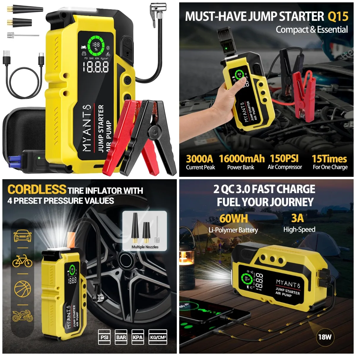 Jump Starter with Air Compressor
Jump Starter with Air Compressor