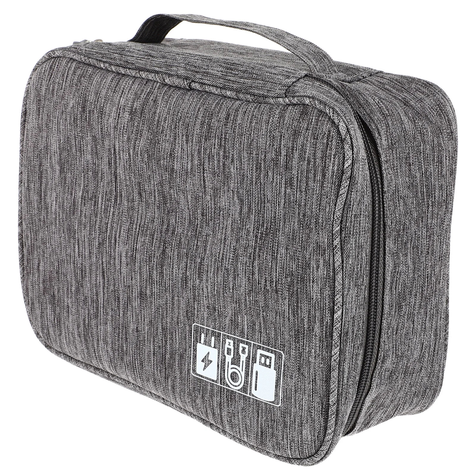 Portable Cable Organizer Bag Grey Color Polyester Compact Lightweight Storage for Earphones Data Cables Keys Travel Cord Bag 
Portable Cable Organizer Bag Grey Color Polyester Compact Lightweight Storage for Earphones Data Cables Keys Travel Cord Bag