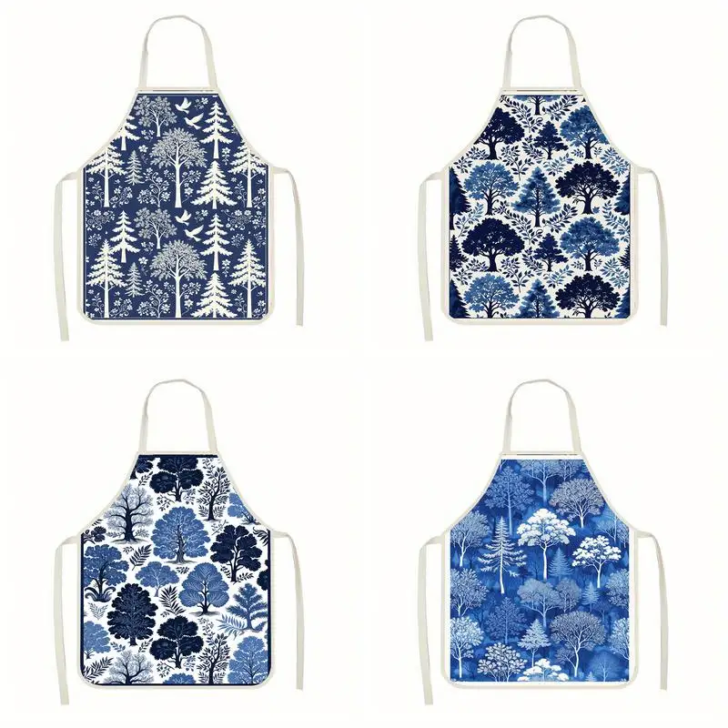Blue Tree Pattern Aprons Linen Apron, Suitable For Kitchen Cooking, Parent-Child Interaction, Painting And Other Scenarios
Blue Tree Pattern Aprons Linen Apron, Suitable For Kitchen Cooking, Parent-Child Interaction, Painting And Other Scenarios