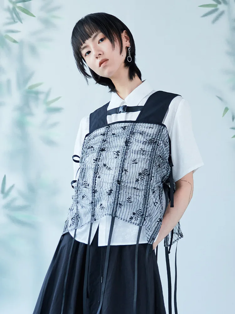 Новинка лета: женская майка-топ в клетку с оригинальным дизайном, универсальная, с лямками, складками и полосатым узором
Новинка лета: женская майка-топ в клетку с оригинальным дизайном, универсальная, с лямками, складками и полосатым узором