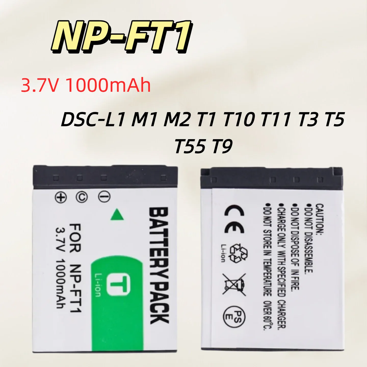 NP-FT1 Digital Camera Battery 1000mAh Rechargeable Li-ion Battery For Sony DSC-L1 M1 M2 T1 T10 T11 T3 T5 T55 T9
NP-FT1 Digital Camera Battery 1000mAh Rechargeable Li-ion Battery For Sony DSC-L1 M1 M2 T1 T10 T11 T3 T5 T55 T9