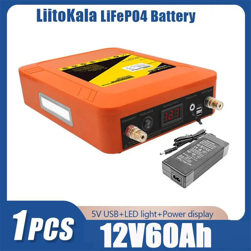 1-2PCS LiitoKala 12V 60AH LiFePo4 Lithium iron Phosphate Battery Pack with BMS for Car Board Battery Long Life Deep Cycles Solar
1-2PCS LiitoKala 12V 60AH LiFePo4 Lithium iron Phosphate Battery Pack with BMS for Car Board Battery Long Life Deep Cycles Solar