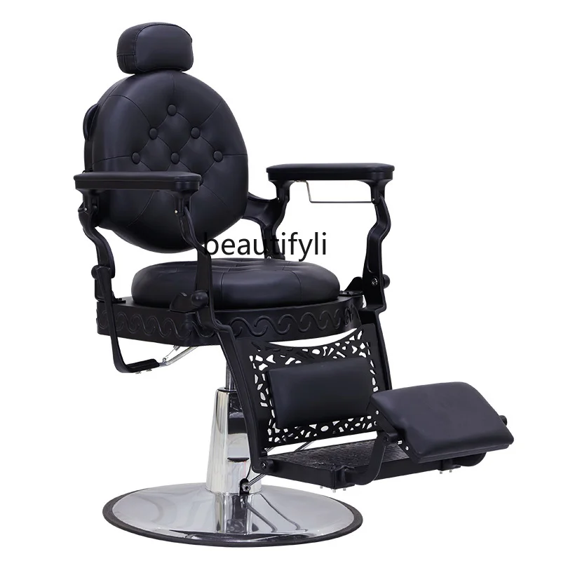 Men's Oil Head High-End Hairdressing Chair for Hair Salon Large Chair Barber Shop Hair Cutting Can Be Put down Retro Chair
Men's Oil Head High-End Hairdressing Chair for Hair Salon Large Chair Barber Shop Hair Cutting Can Be Put down Retro Chair