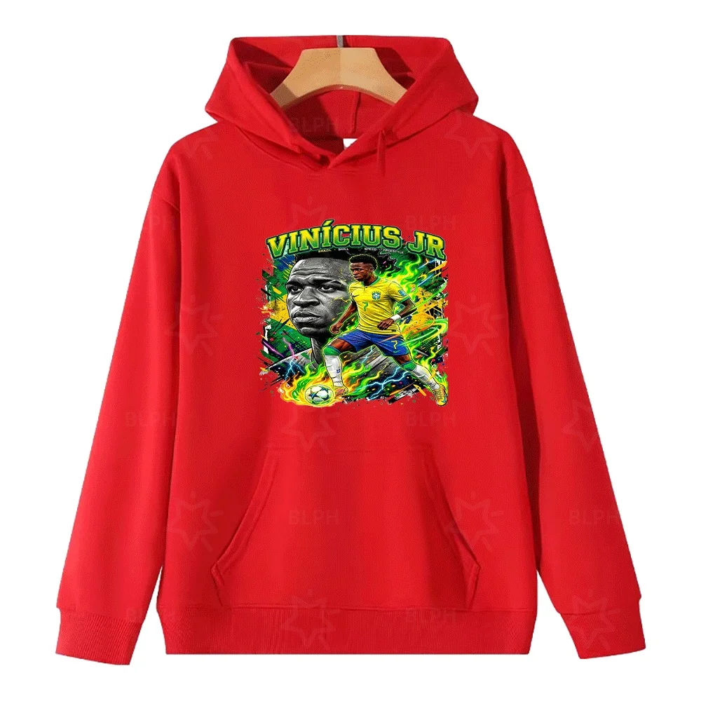 Vinicius Jr Brazil Soccer Fans Parent-Child Hoodie Casual Loose Soft Warm Long Sleeve Printed Hooded Sweatshirt for Family
Vinicius Jr Brazil Soccer Fans Parent-Child Hoodie Casual Loose Soft Warm Long Sleeve Printed Hooded Sweatshirt for Family