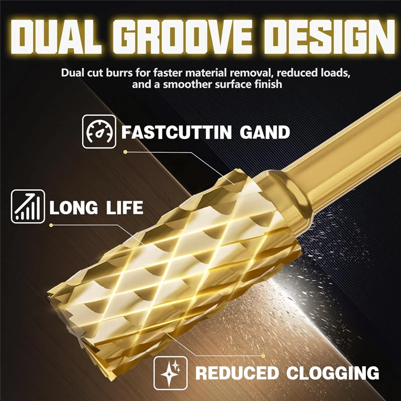 AB66-10 Pcs 1/4" Carbide Burr Set With Quick Change 1/4" Shank 1/4" Quick-Change Shank For Electric Grinding Burr Set Die Grinde
AB66-10 Pcs 1/4" Carbide Burr Set With Quick Change 1/4" Shank 1/4" Quick-Change Shank For Electric Grinding Burr Set Die Grinde