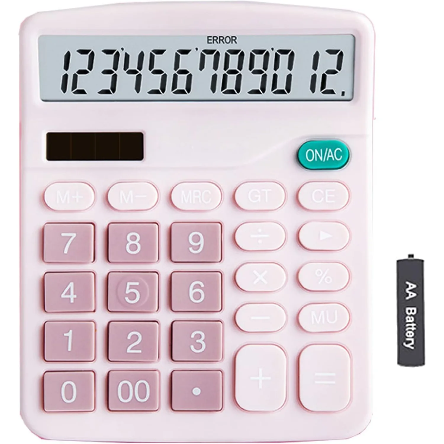 Calculator, 12-bit Solar Battery Dual Power Standard Electronic Calculator with Large LCD Display Office Calculator
Calculator, 12-bit Solar Battery Dual Power Standard Electronic Calculator with Large LCD Display Office Calculator