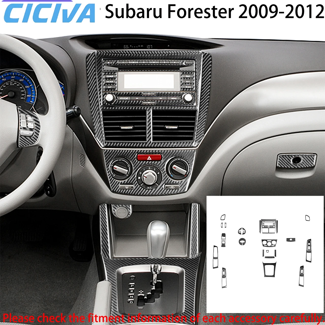 For Subaru Forester 2009-2013 Carbon Fiber Gear Shift Center Console Dashboard Air Outlet Car Accessories Interior Cover Sticker
For Subaru Forester 2009-2013 Carbon Fiber Gear Shift Center Console Dashboard Air Outlet Car Accessories Interior Cover Sticker