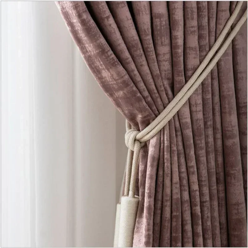 Modern Solid Color Velvet Curtains for Living Room Bedroom Simple Pattern Blackout Curtain Tulle Custom Size Window Decoration
Modern Solid Color Velvet Curtains for Living Room Bedroom Simple Pattern Blackout Curtain Tulle Custom Size Window Decoration