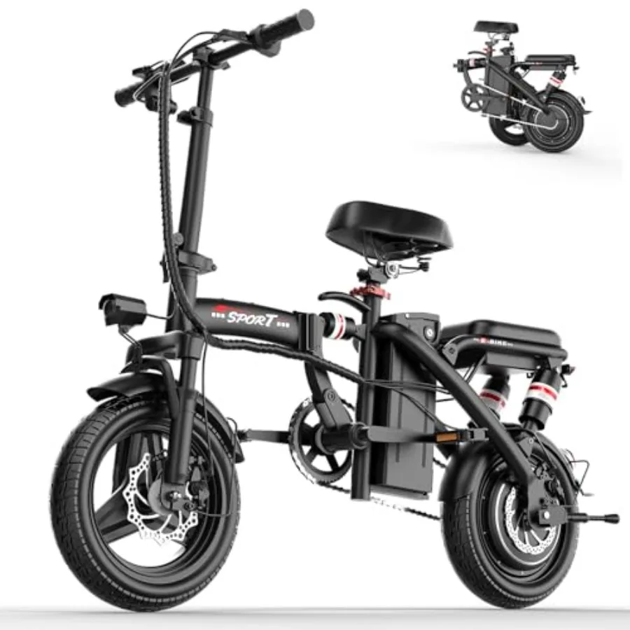 Commuting ebike for adults and teens: aluminum folding frame black 800/1200W peak power 22/25MPH speed 30/45-mile range dual su
Commuting ebike for adults and teens: aluminum folding frame black 800/1200W peak power 22/25MPH speed 30/45-mile range dual su