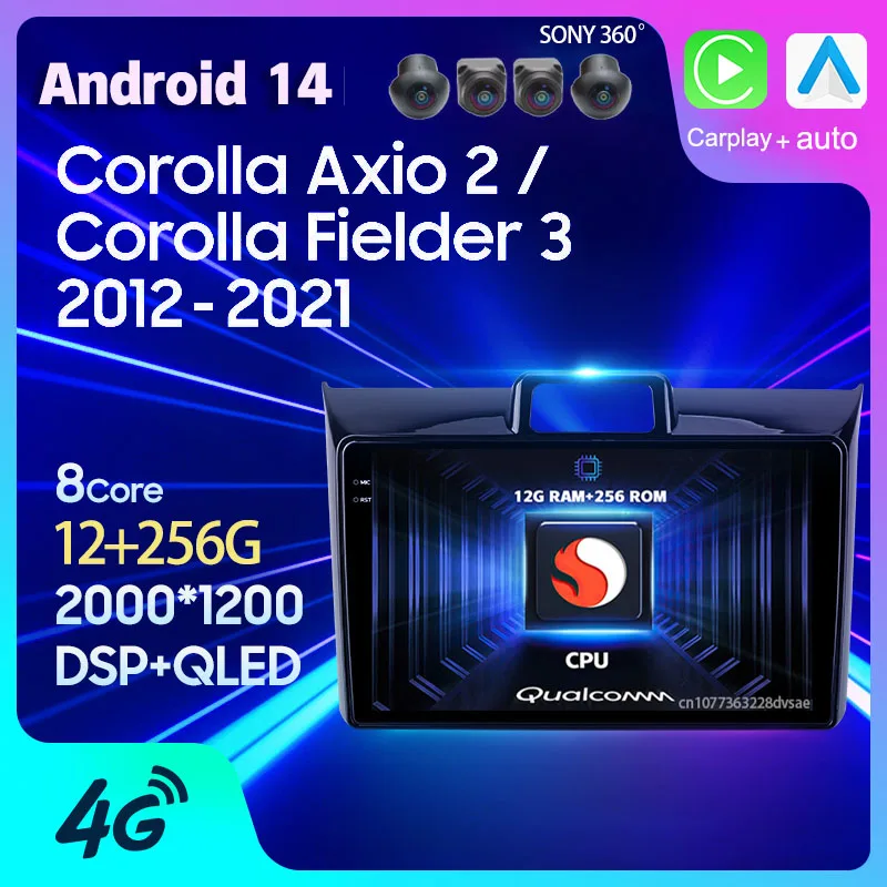 Android 14 Carplay For Toyota Corolla Axio 2 Fielder 3 E160 2012 - 2021 Car Radio GPS Stereo Navigation 2 Din Player DSP Video
Android 14 Carplay For Toyota Corolla Axio 2 Fielder 3 E160 2012 - 2021 Car Radio GPS Stereo Navigation 2 Din Player DSP Video