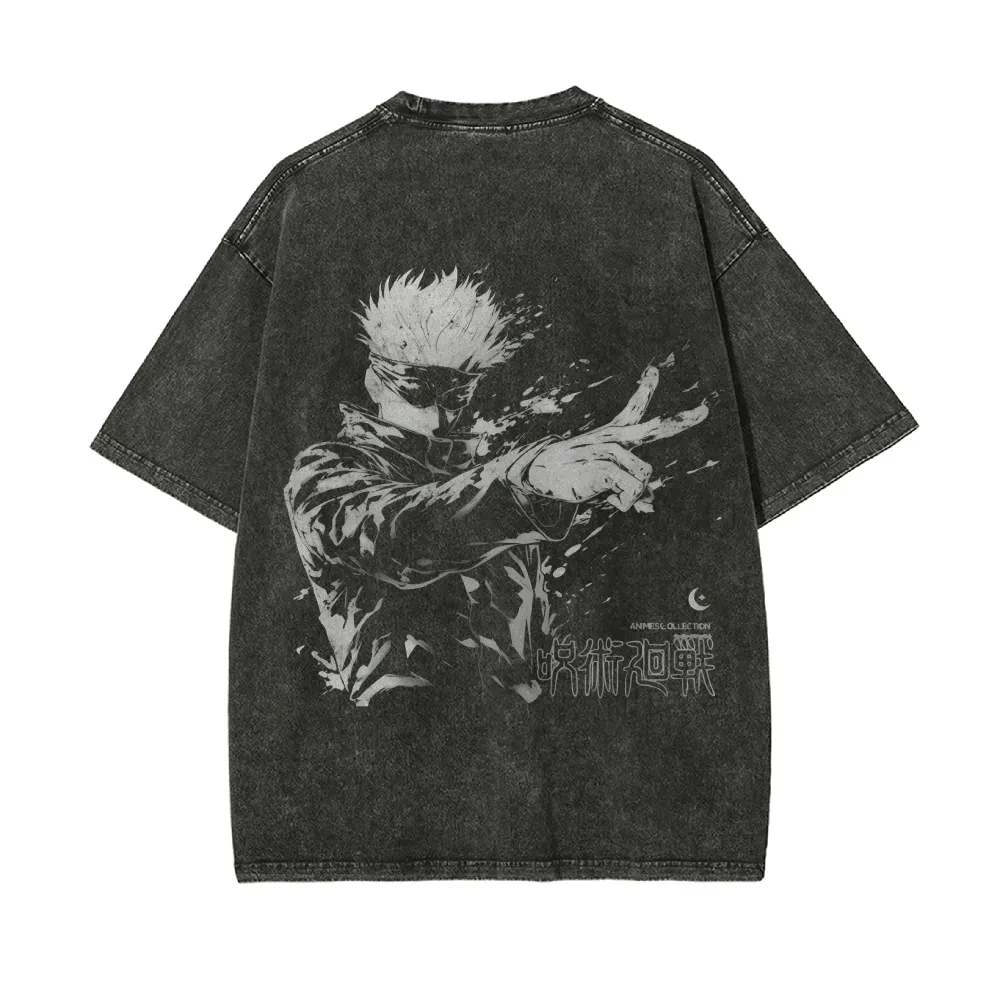 Satoru Gojo Domain Expansion T-Shirt Jujutsu Kaisen Unlimited Void Tee Vintage Washed Oversized Retro Anime Men Streetwear Top
Satoru Gojo Domain Expansion T-Shirt Jujutsu Kaisen Unlimited Void Tee Vintage Washed Oversized Retro Anime Men Streetwear Top