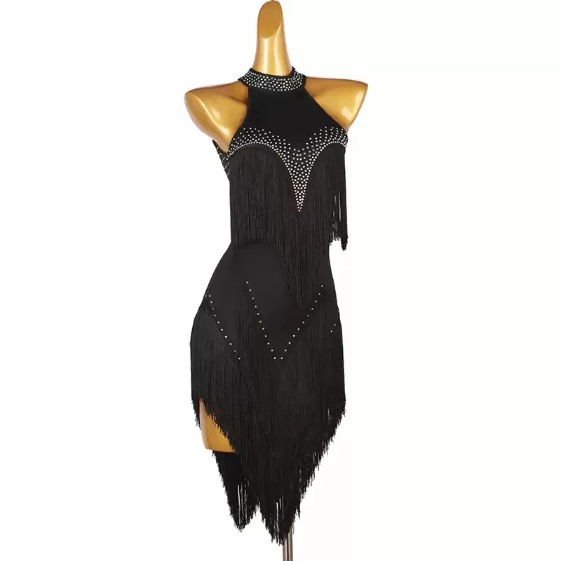 Black Latin Dance Fringed Dress Womens Competition Prom Costumes Ballroom Practice Dancewear Bodycon Girls Stage Short Skirt
Black Latin Dance Fringed Dress Womens Competition Prom Costumes Ballroom Practice Dancewear Bodycon Girls Stage Short Skirt