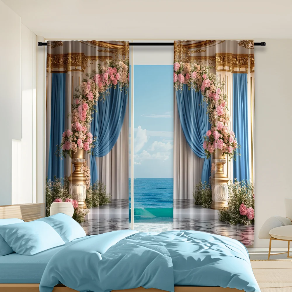 2 pcs, versatile polyester transparent curtains for home decoration Floral (2) for use in bedrooms and living rooms
2 pcs, versatile polyester transparent curtains for home decoration Floral (2) for use in bedrooms and living rooms