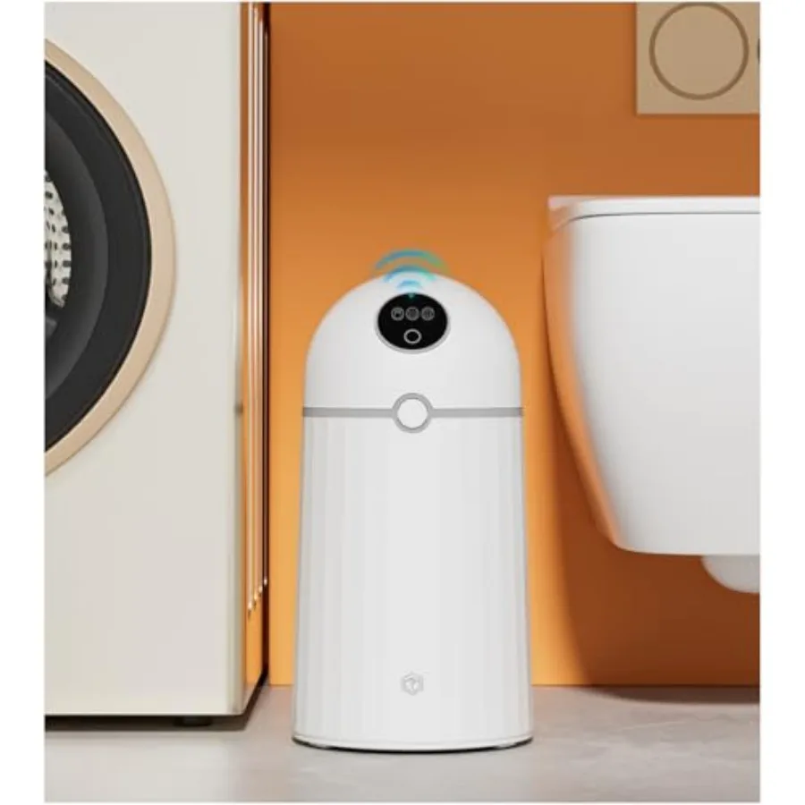 Bathroom automatic touchless trash can for smart home use waterproof plastic white self-sealing and self-changing with motion s
Bathroom automatic touchless trash can for smart home use waterproof plastic white self-sealing and self-changing with motion s