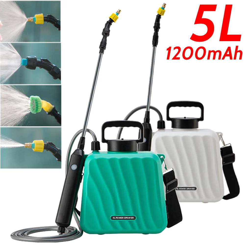 5L Automatic Electric Sprayer Garden Plant Sprayer Handheld 1200mAh Sprinkler Sprayer Atomization Shouldered Watering Can
5L Automatic Electric Sprayer Garden Plant Sprayer Handheld 1200mAh Sprinkler Sprayer Atomization Shouldered Watering Can