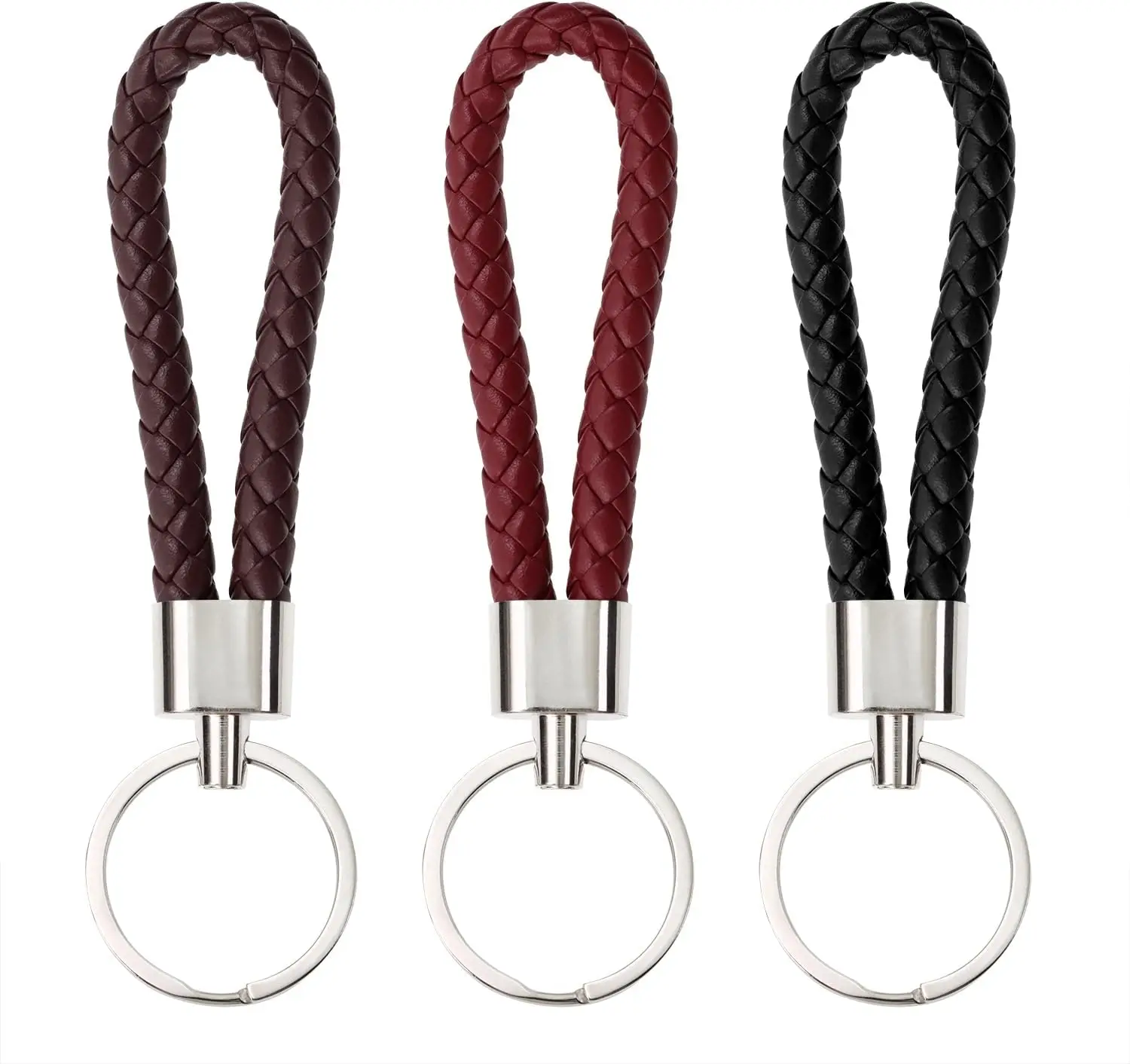 Braided Leather Key Fob Car Keychain Ring Woven Strap Keychain Accessories for Men Women Birthday Christmas Gifts
Braided Leather Key Fob Car Keychain Ring Woven Strap Keychain Accessories for Men Women Birthday Christmas Gifts